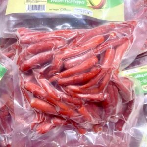Frozen chili peppers
